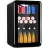 KLARSTEIN Frigorifero PopLife di Klarstein - mini bar, frigorifero retrò, 0-10°C, solo 39 dB, 70 L, ecologico, porta a doppio vetro, design retrò, nero