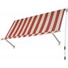 DEODATO Tenda da sole senza cassone beige/bordeaux 250x250 cm