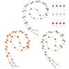 QUARKZMAN 3Pcs Catena Per Occhiali, 75cm Cinturino Per Occhiali Con Cristalli Elegante Catenina Per Mascherina Con 12 Estremità Per Donne, Rosso/Verde/Blu Scuro