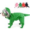 Zunea - Impermeabile per cani con gambe e stivali, verde, taglia S, motivo dinosauro