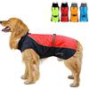Zunea Impermeabili per Cani Taglia Media e Grande Leggero Riflettente Giacca di Sicurezza Impermeabile Antivento Foderata in Rete Traspirante Vestiti Abbigliamento per Escursionismo Rosso 6XL