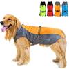 Zunea Impermeabili per Cani Taglia Media e Grande Leggero Riflettente Giacca di Sicurezza Impermeabile Antivento Foderata in Rete Traspirante Vestiti Abbigliamento per Escursionismo Arancione 7XL
