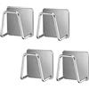 TOFBS 4 Pezzi Portaspugna Autoadesivo Porta Spugna Ganci in Acciaio Inox per Lavello Cucina Bagno Asciugamano Rack Ganci a Parete Impermeabile Porta Lavello in Spugna (Argento)