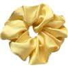 Wambere Elastico per capelli in raso Scrunchies, morbido elastico in seta, per donne e ragazze, colore giallo