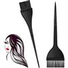 MCSQK Pennello Tinta Capelli, 2 Pezzi Pettine per Tintura Accessori Tinta Capelli Pennello Colorante Pennello per Tingere, Pennello Tinta Capelli Kit per Parrucchieri Tingere Salone Casa - Nero