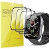 Lamshaw Compatibile con Poounur T80 1,95 Pollici Smart Watch Pellicola di Protezione,3D Copertura Completa Protezione dello schermo, HD Ultra Trasparente (3 Pacchetti)