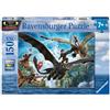 Ravensburger - Puzzle 150 Pezzi XXL, Dragon Trainer - Puzzle Bambini 7 Anni, Giochi Educativi e Divertenti, Idee Regalo