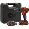 BLACK & DECKER Trapano avvitatore a percussione 18V Black+Decker BDCHD18KB-QW