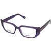 MAX&Co. MO5207 081 | Occhiali da Vista Graduati | Plastica | Rettangolari | Viola, Trasparente | Adrialenti