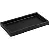 Luxspire Mini Vassoio in Resina, Vassoio da Bagno, Vassoio Portaoggetti, Portaoggetti Rettangolare per Candele, Sapone, Dispenser, Asciugamano, Pianta, Sicuro e Resistente, Nero Opaco