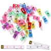 VooGenzek 40 Pezzi 3.3x1.8x1.1 cm Clip Per Cucire, Plastica Mollette da Cucito, Clip per Tessuto, Mollette per Stoffa, con 2 Pezzi 150cm Metro a Nastro, per Cucire, Rilegare, Trapunta, Artigianato