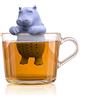 Winkee - Cute Animal - Colino da tè Hippo | Tè Uovo per tè sfuso | Tea infusore divertente | Colino da tè per tazza | Colino per spezie in silicone | Figura animale