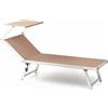 SALMAR Lettino Prendisole da Giardino Freak Tortora - Relax e Comfort Outdoor