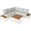 SALMAR Salotto Vieste Lounge Angolare Bianco In Alluminio Salmar