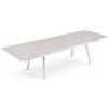 SALMAR Tavolo Merano Stone Bianco Allung.170/220/270x90 Cm in Alluminio Salmar