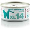 Natural Code Adult Cat XL Cibo Umido Naturale per Gatti - 12x170 gr - XL14-Manzo e Prosciutto