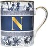 Alphabet - Mug Lettera N in Porcellana Blu | Baci Milano