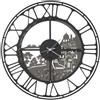 Orologio Scorcio Italico Ardesia-Nero Ø60 cm - Arti e Mestieri