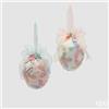 Uovo Decorativo di Pasqua con Fiocco da Appendere EDG - H 16 cm