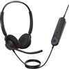Jabra Engage 40 Cuffie Stereo Cablate, Controller incluso, Ottimizzato per Microsoft Teams, Stereo, USB-A