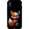 I Migliori Motivi Di Animali Di Tutti I Custodia per iPhone X/XS Volpe Robot Tech Cyborg Ai Volpes Robotic Fox Distopico