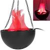 Pssopp 3D Lampada a Fiamma Artificiale, Puntello Decorativo Appeso Fiamma Luce Fiamma Artificiale Falso Fuoco Centrotavola per la Decorazione della Festa di Halloween