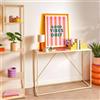 Atmosphera Consolle Gota cm.120 h.85 in Metallo colore Beige
