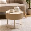 Atmosphera Tavolino da Interno Juna Ø45 x h.40,5 colore Beige