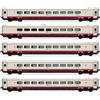 HORNBY HR3024 FS SET DI 5 CARROZZE INTERMEDIE PER IL TRENO AD ALTA VELOCITA' AD ASSETTO VARIABILE ETR460, LIVREA FRECCIABIANCA
