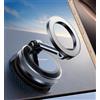 Romuto Supporto Telefono Auto per MagSafe,360° Rotazione Porta Cellulare Magnetico Pieghevole Cruscotto/Parabrezza [Ventosa Sottovuoto] Portacellulare Auto Universale per iPhone 17 Accessori Auto Kit