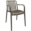 Verdelook Sedia da Giardino Tortora Nives in Polipropilene Impilabile 58x42x81 cm