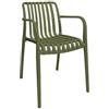Verdelook Sedia da Giardino Verde Nives in Polipropilene Impilabile 58x42x81 cm
