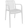 Verdelook Sedia da Giardino Nives in Polipropilene Bianco Impilabile 58x42x81 cm