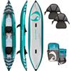 Spinera Hybris 410 - Kayak gonfiabile per 2 persone | Fondo Drop-Stitch | Kayak da escursione con accessori inclusi