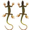 TOYANDONA 2 pezzi lucertola statuetta plastica finta lucertola giocattolo geco modello artificiale rettile lucertole finte creature della vita selvaggia giocattoli educativi per bambini action figure