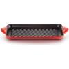 LE CREUSET Grill Rettangolare Ciliegia 32x22cm in Ghisa Vetrificata Ciliegia