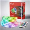 Briloner Leuchten - Striscia LED 3m, striscia LED, 12 watt, incl. telecomando, RGB, incl. cambio colore, autoadesiva, accorciabile, bianca, 3.000mm (L), 2267-090P