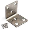 Zernnis Supporti angolari in acciaio inossidabile a forma di L per scaffali in legno, 8 unità, 40 x 40 x 40 mm