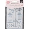 Vaessen Creative Cartella per Goffratura Lanterne sull'Albero 14,6 x 10,7 cm - Cartella per Embossing per Biglietti, Scrapbooking, Journaling - Riutilizzabile, Per Macchine da Taglio