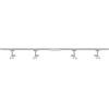 Paulmann 96895 Faretto a LED a soffitto con sistema a binario URail Set Circle, lampada a soffitto orientabile, faretto a soffitto a 4 fiamme cromo opaco, 2700K bianco caldo, 5 W