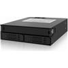 Backplane IcyDock 2x6,3cm SATAI-III/SAS in 1x5,25" HDD/SSD [MB994IPO-3SB]