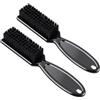 Patelai 2 Pezzi Spazzola per la Pulizia della Lama del Barbiere Spazzola per Capelli Strumento di Spazzola per Unghie per Pulizia del Trimmer (Nero)
