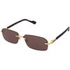 Gucci GG1221S 002 | Occhiali da Sole Graduati o Non Graduati | Prova Online | Metallo | Rettangolari | Oro | Adrialenti