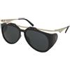 Saint Laurent SL M137 Amelia 001 | Occhiali da Sole Graduati o Non Graduati | Prova Online | Metallo, Plastica | Extravagant | Nero, Oro | Adrialenti