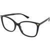 Gucci GG0026O 001 | Occhiali da Vista Graduati | Prova Online | Plastica | Quadrati | Nero | Adrialenti