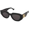 Gucci GG1421S 001 | Occhiali da Sole Graduati o Non Graduati | Prova Online | Plastica | Cat Eye, Ovali / Ellittici | Nero | Adrialenti