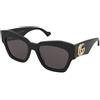 Gucci GG1422S 001 | Occhiali da Sole Graduati o Non Graduati | Prova Online | Plastica | Quadrati | Nero | Adrialenti