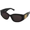 Balenciaga BB0324SK 002 | Occhiali da Sole Graduati o Non Graduati | Prova Online | Plastica | Cat Eye | Nero | Adrialenti