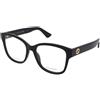 Gucci GG1340O 001 | Occhiali da Vista Graduati | Prova Online | Plastica | Quadrati | Nero | Adrialenti