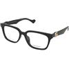 Gucci GG1537OK 001 | Occhiali da Vista Graduati | Prova Online | Unisex | Plastica | Rettangolari | Nero | Adrialenti